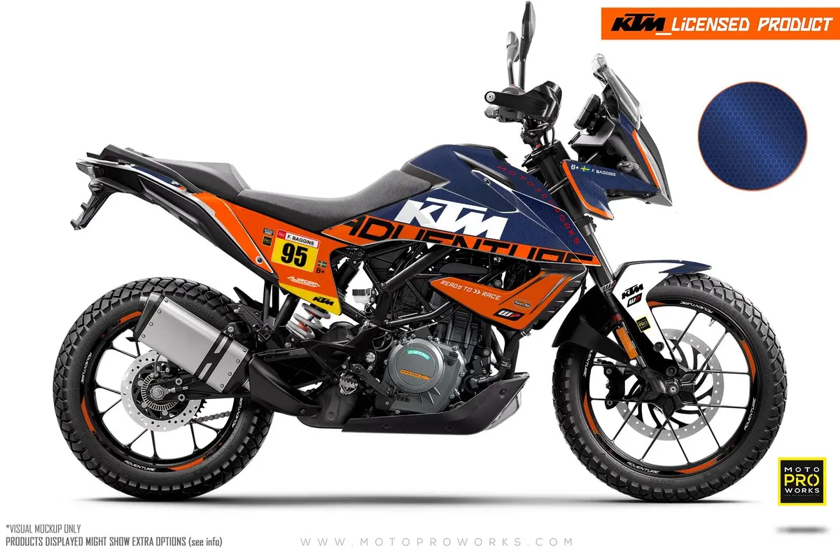 Ktm 390 Adventure Graphics - "Waypointer" (Dawn/Honeycomb) 1