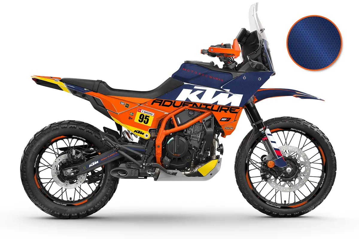 Ktm 390 Adventure R / X Graphics - "Waypointer" (Dawn/Honeycomb) 1