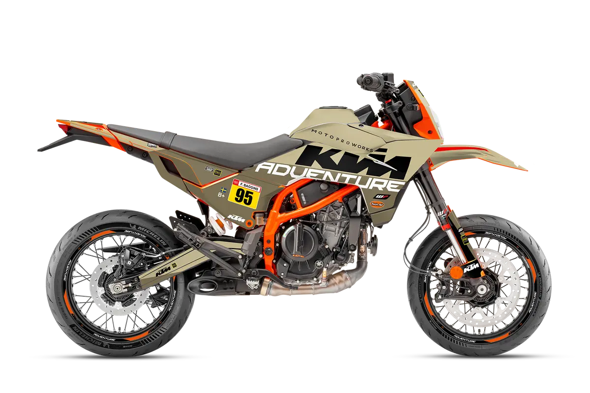 Ktm 390 Smc-R Graphics - "Waypointer" (Sand) 1
