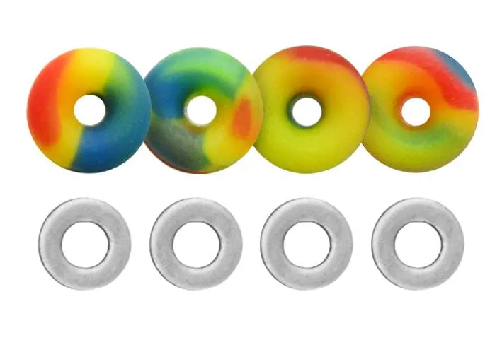 O-Ring Bushings Pro Duro Series - Multiple Durometers - Tie Dye Swirl 1