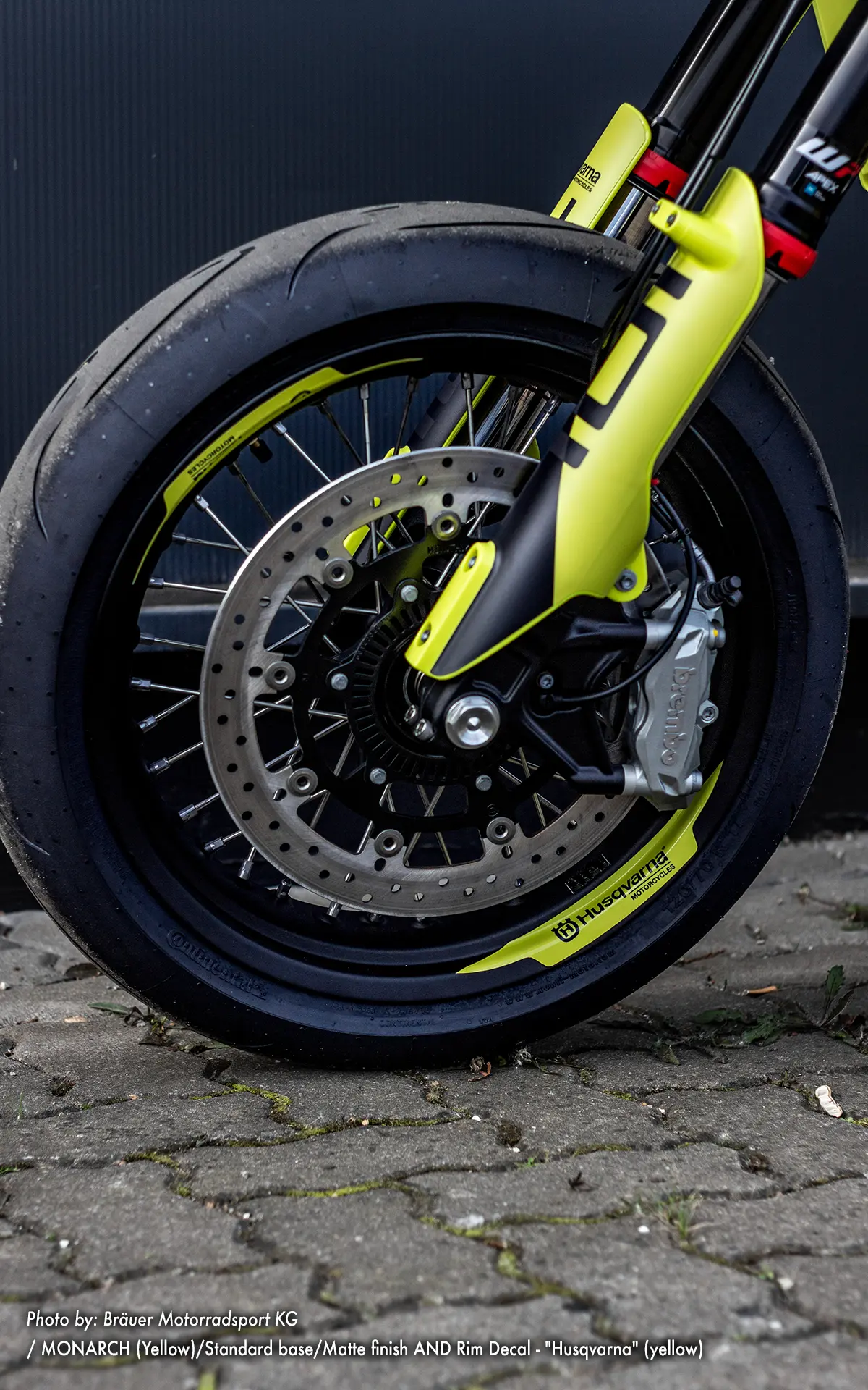 Rim Decal - "Husqvarna" (Yellow) 2