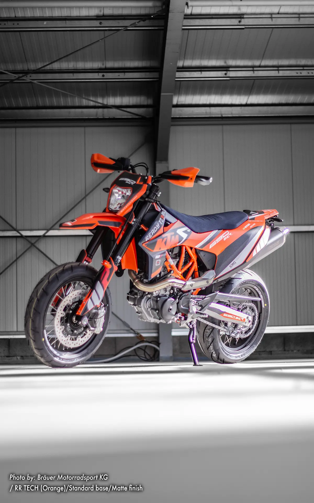 Ktm 690 Enduro Graphics - "Rr-Tech" (Orange) 2