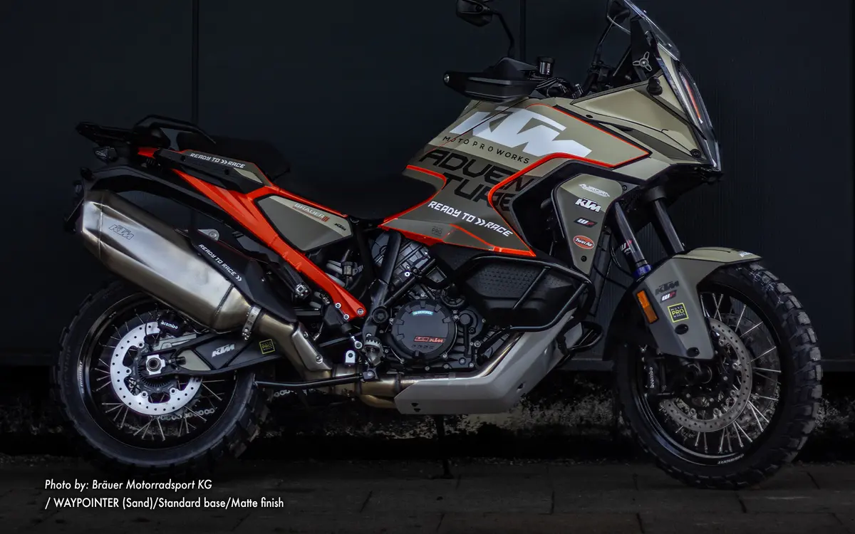 Ktm 1290 Super Adventure 2021-2024 Graphics - "Waypointer" (Sand) 2
