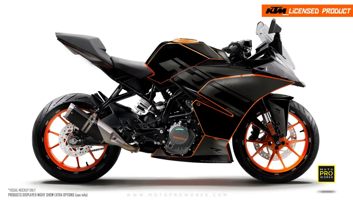 Ktm Rc 125/200/250/390 Graphics - "Torque" (Black) 1