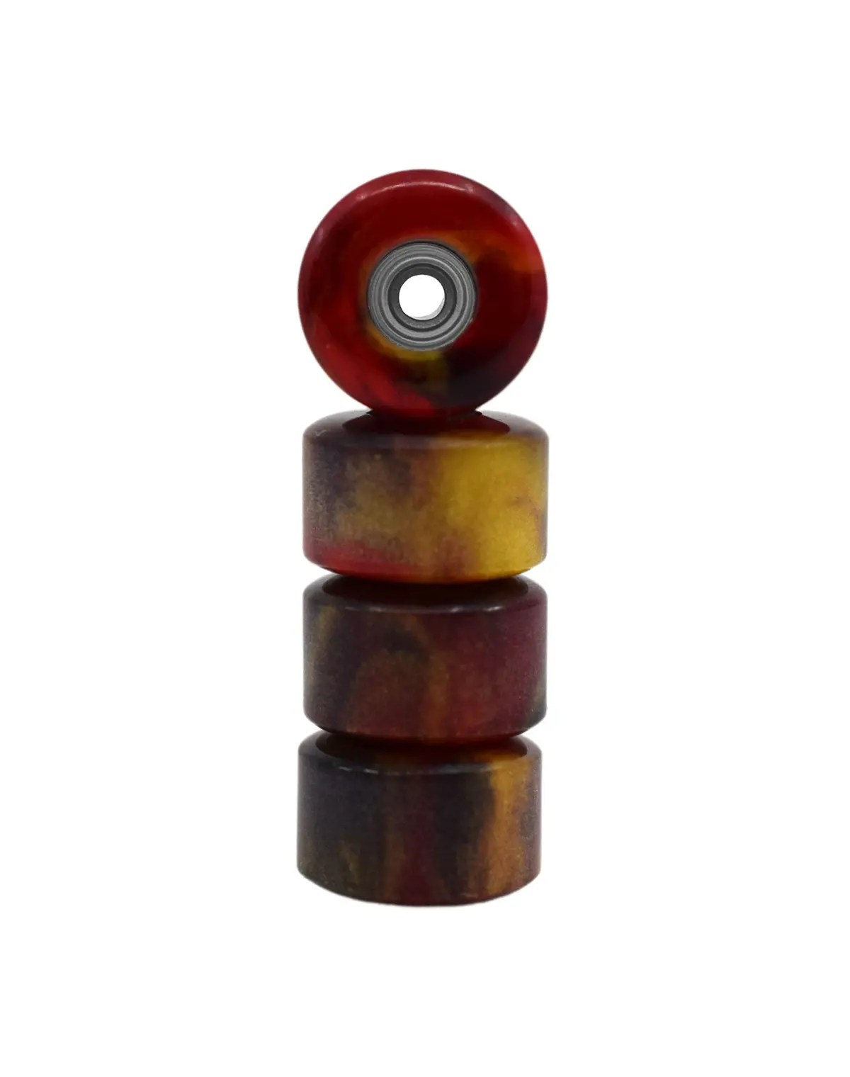 Apex New Street, Geode Series Wheels - 77D Urethane - Abec-9 Bearings - "Red Agate Swirl" 2
