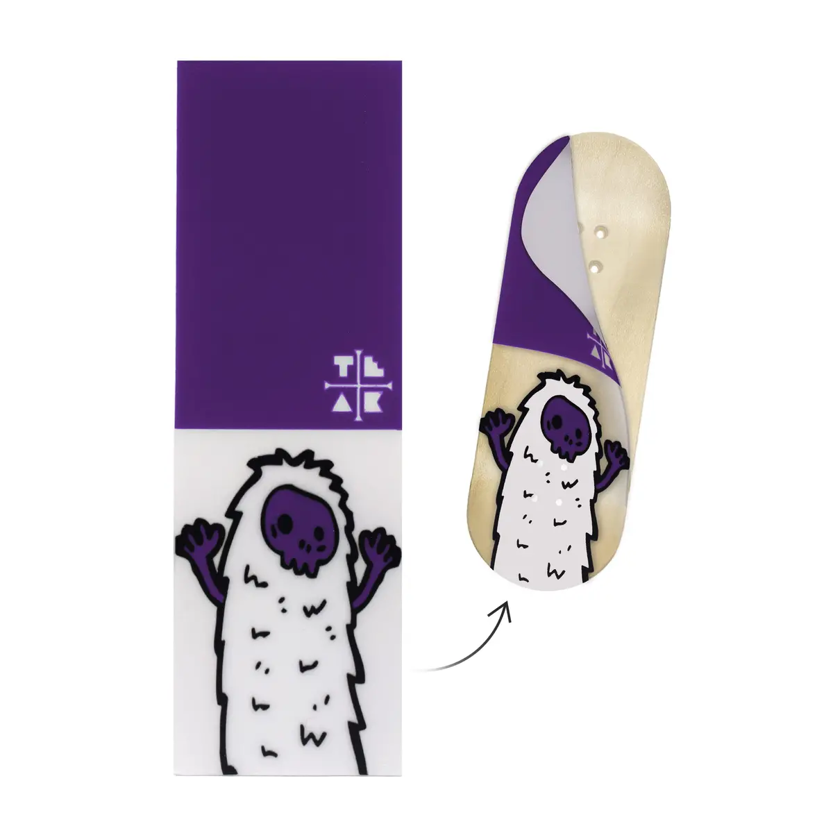 "Purple Yeti" Deck Graphic Wrap (Transparent Background) - 35Mm X 110Mm 1