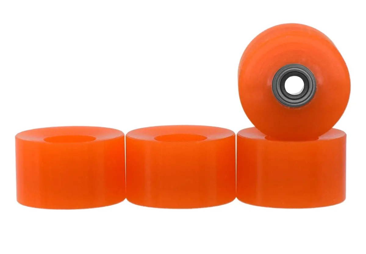 Apex Cruiser Wheels - 71D Urethane - Abec-9 Bearings - "Lava Orange" 1