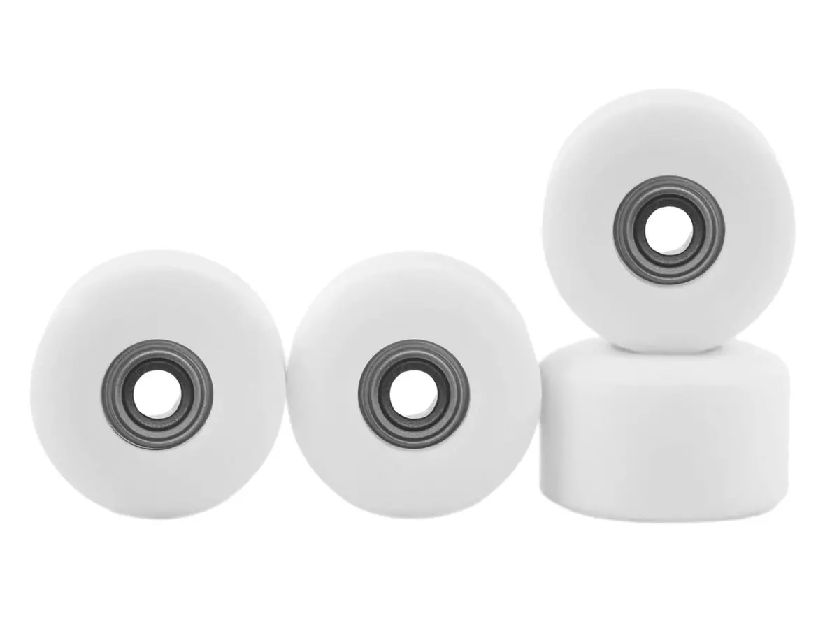 Apex New Street Wheels - 61D Urethane - Ultraspin Bearings - "White Snow" 1