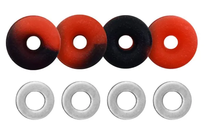 O-Ring Bushings Pro Duro Series - Multiple Durometers - Red & Black Swirl 1