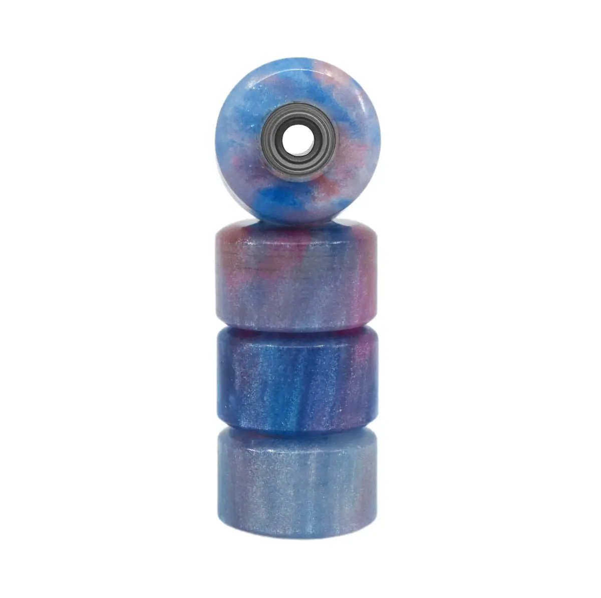 Apex New Street, Geode Series Wheels - 77D Urethane - Abec-9 Bearings - "Tanzanite Swirl" 2