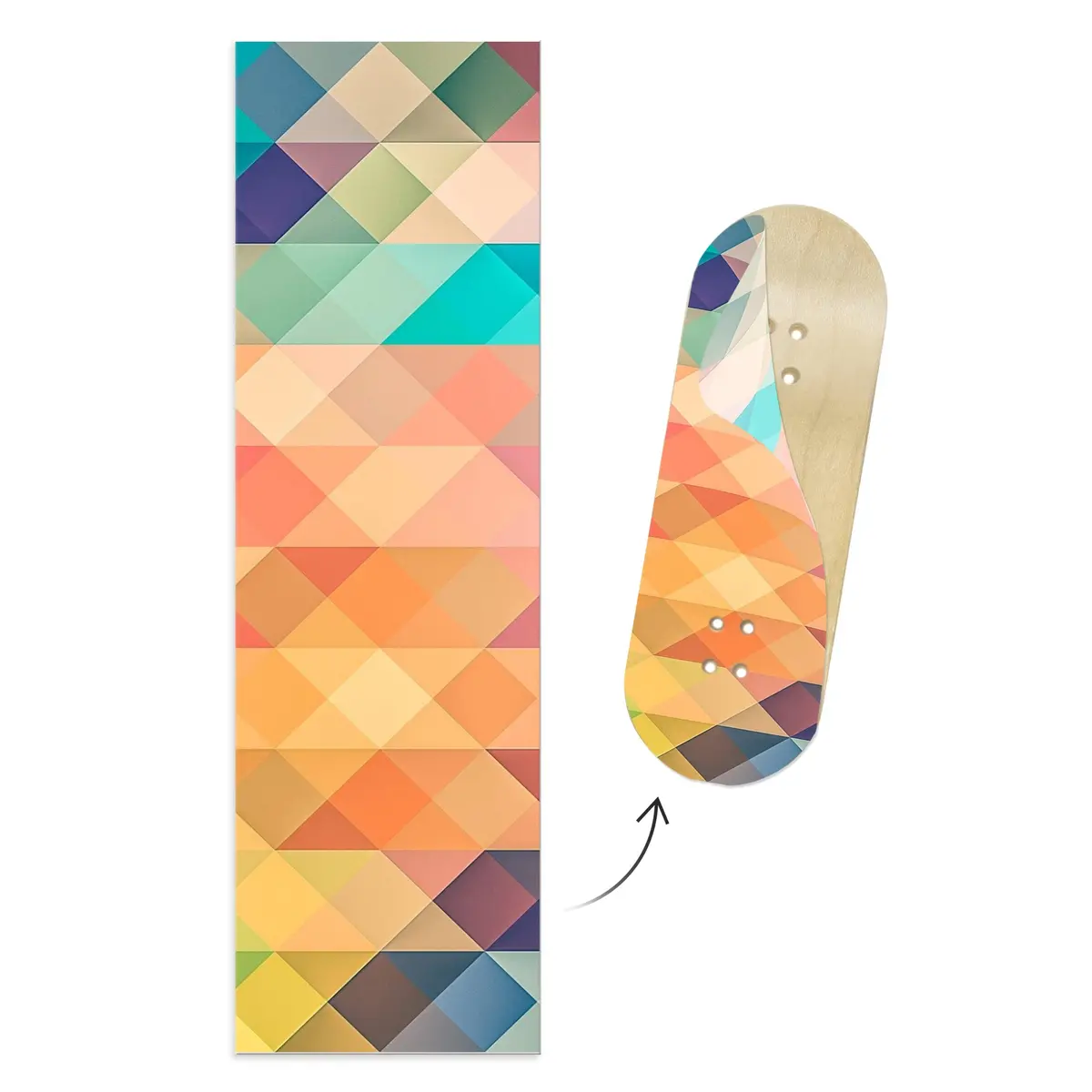 Limited Edition "Geometric Mayhem" Deck Graphic Wrap - 35Mm X 110Mm 1