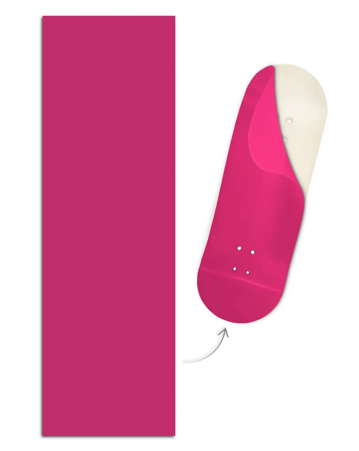 "Bubblegum Pink Colorway" Colorblock Fingerboard Deck Wrap - 35Mm X 110Mm 1