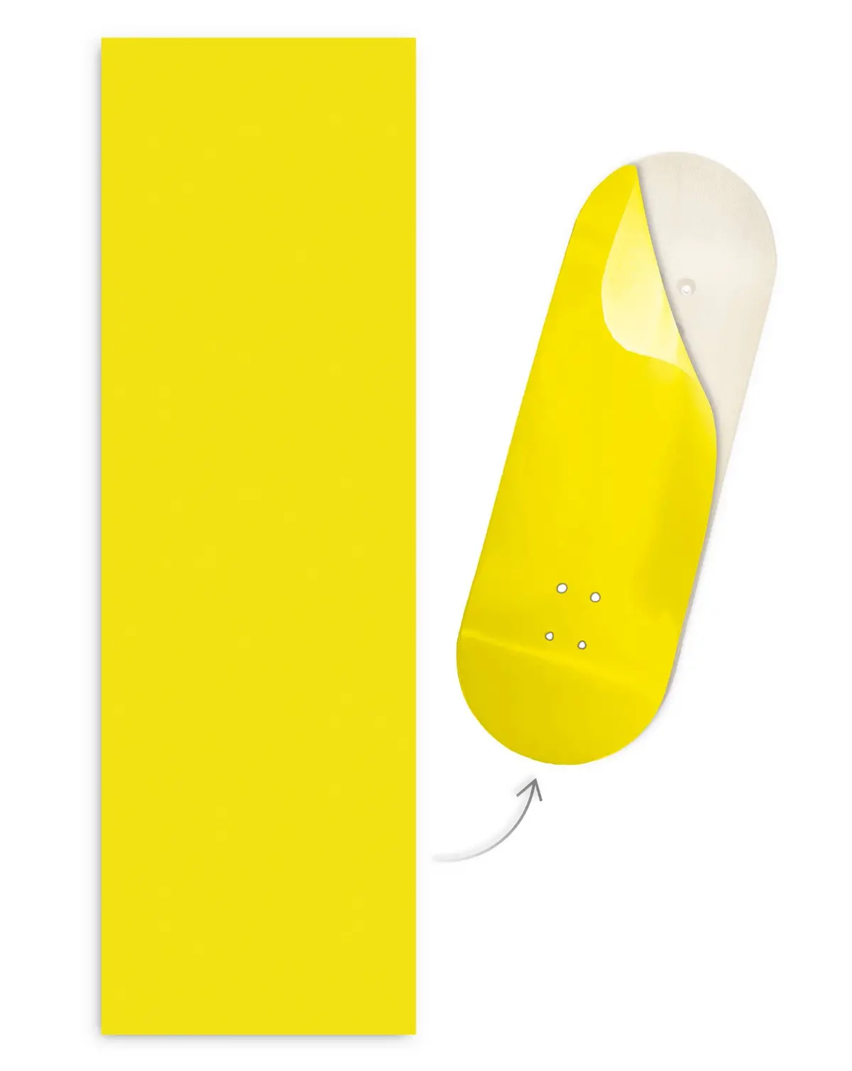 "Lemonade Colorway" Colorblock Fingerboard Deck Wrap - 35Mm X 110Mm 1