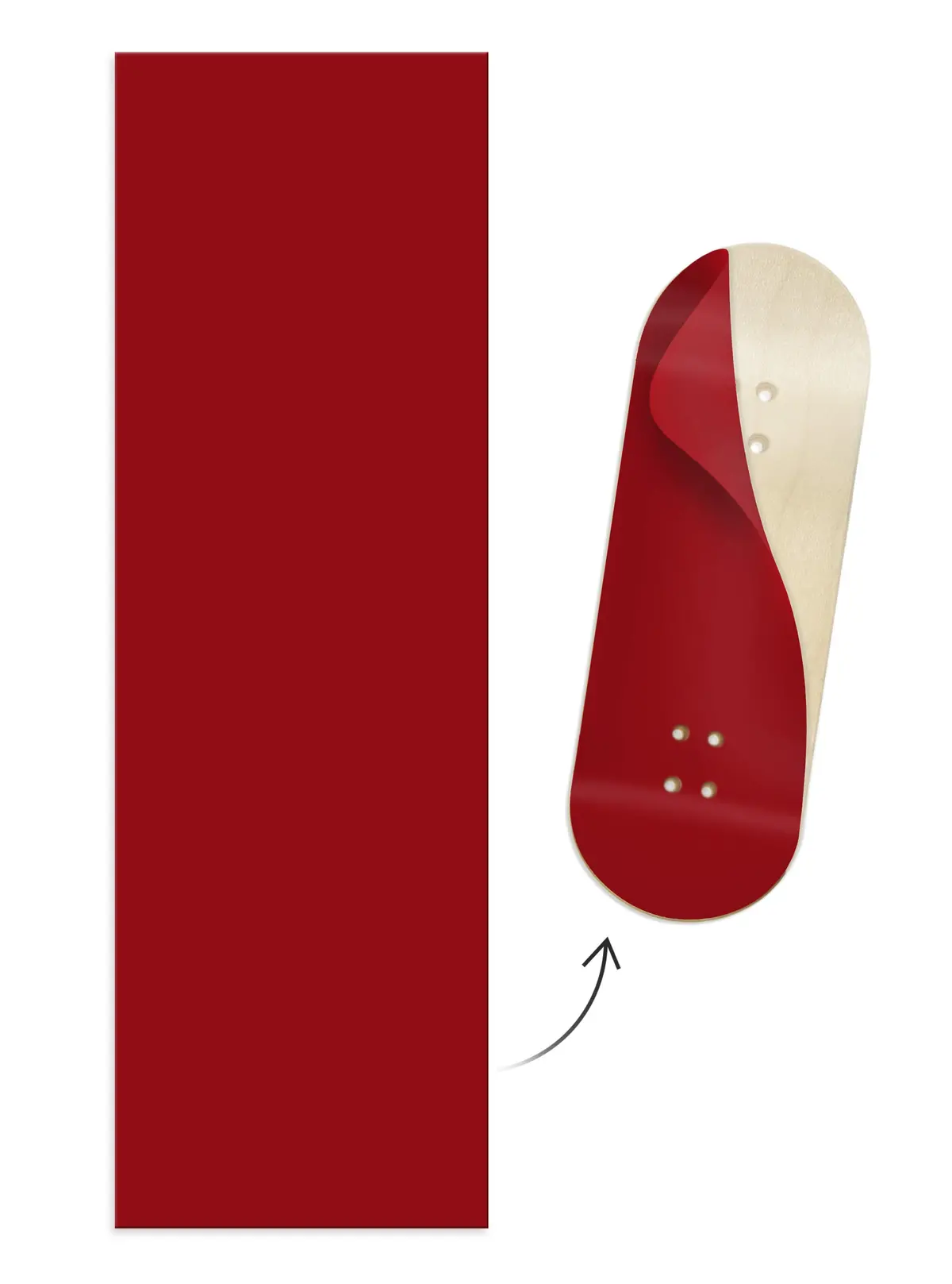"Black Cherry Red Colorway" Colorblock Fingerboard Deck Wrap - 35Mm X 110Mm 1
