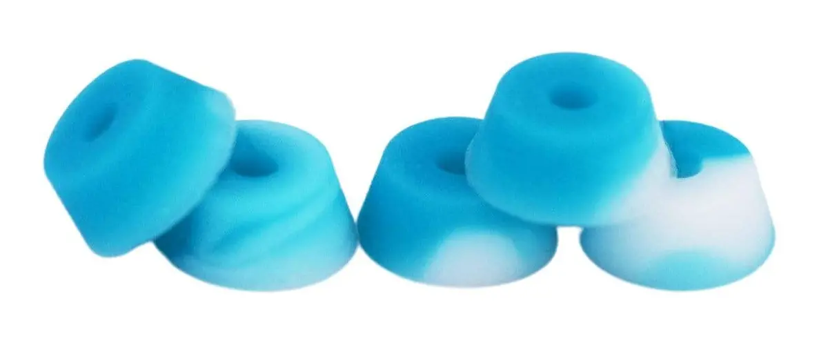 Bubble Bushings Pro Duro Series - Multiple Durometers - Teal And White Swirl 1