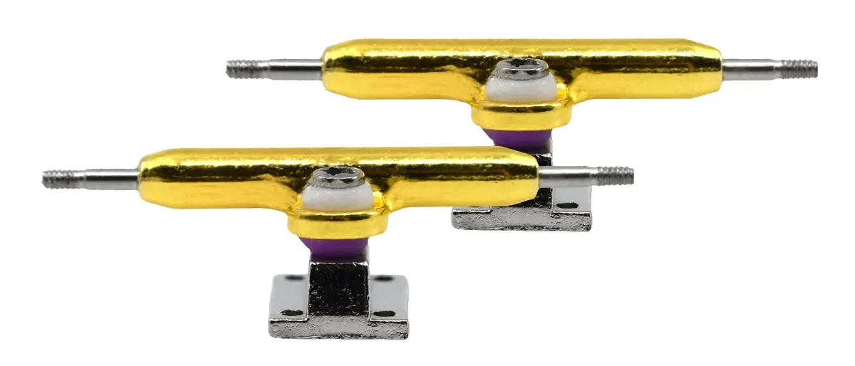 Prodigy Pro Inverted Fingerboard Trucks, 34Mm - Gold & Silver Colorway 1