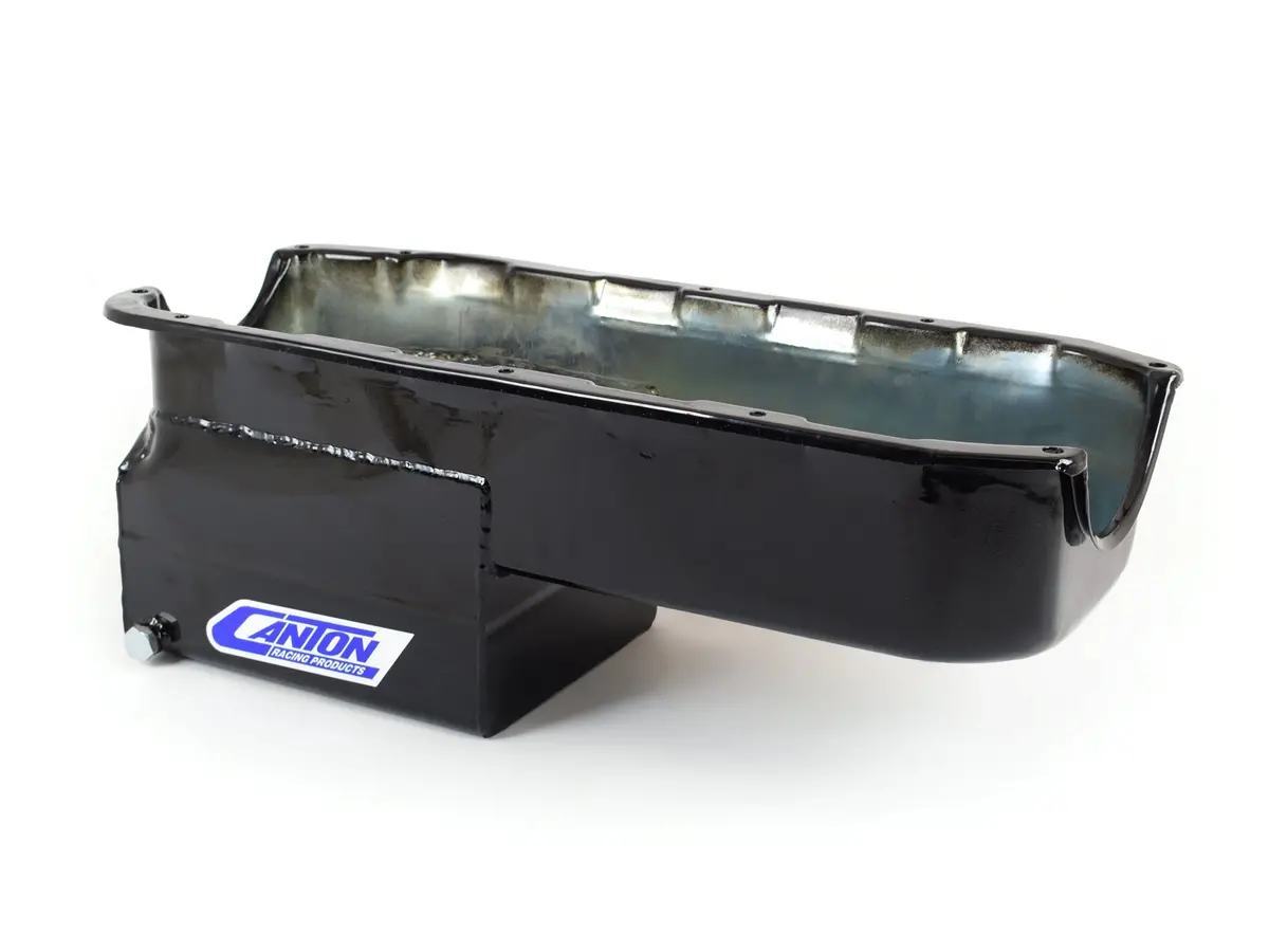 Canton 13-082Blk Drag Race Oil Pan For Pre-1985 Small Block Chevy Stroker Engines 1