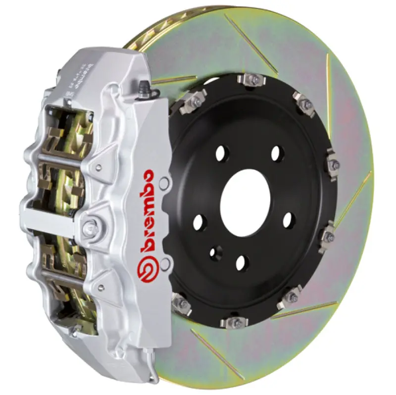 Brembo Gt Big Brake Kit For 2018+ Tesla Model 3 Awd/Rwd – Front 6-Piston Calipers With 380X34Mm Two-Piece Slotted Rotors (Silver) 1