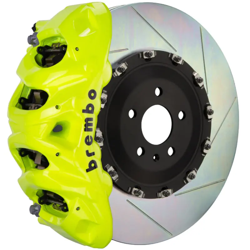 Brembo Gt Big Brake Kit For 2015–2018 Bmw M3 — Front 6-Piston Calipers, 405×34Mm Two-Piece Slotted Rotors (Fluorescent Yellow) 1
