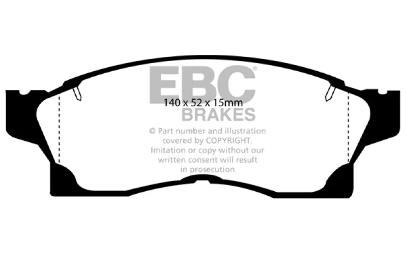 Ebc Yellowstuff Front Brake Pads For 1991–1992 Toyota Mr2 Turbo (2.0L) 1