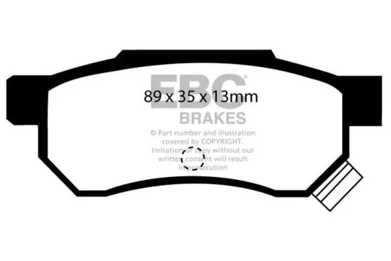Ebc Greenstuff Rear Brake Pads For 1992–1994 Acura Integra 1.7L Vtec 1