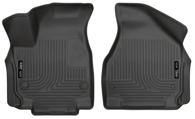 Husky Liners Weatherbeater Front Floor Mats For 2017 Chrysler Pacifica – Heavy-Duty Black Rubber 1