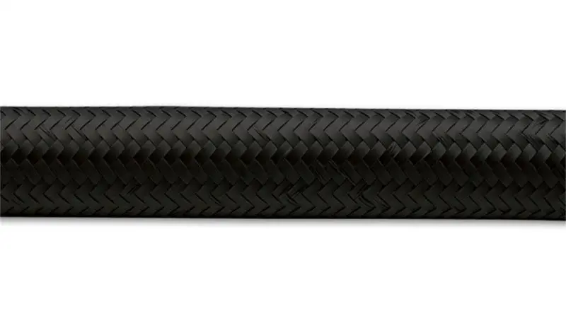 Vibrant -10 An Black Nylon-Braided Flexible Hose – 5-Foot Roll 1