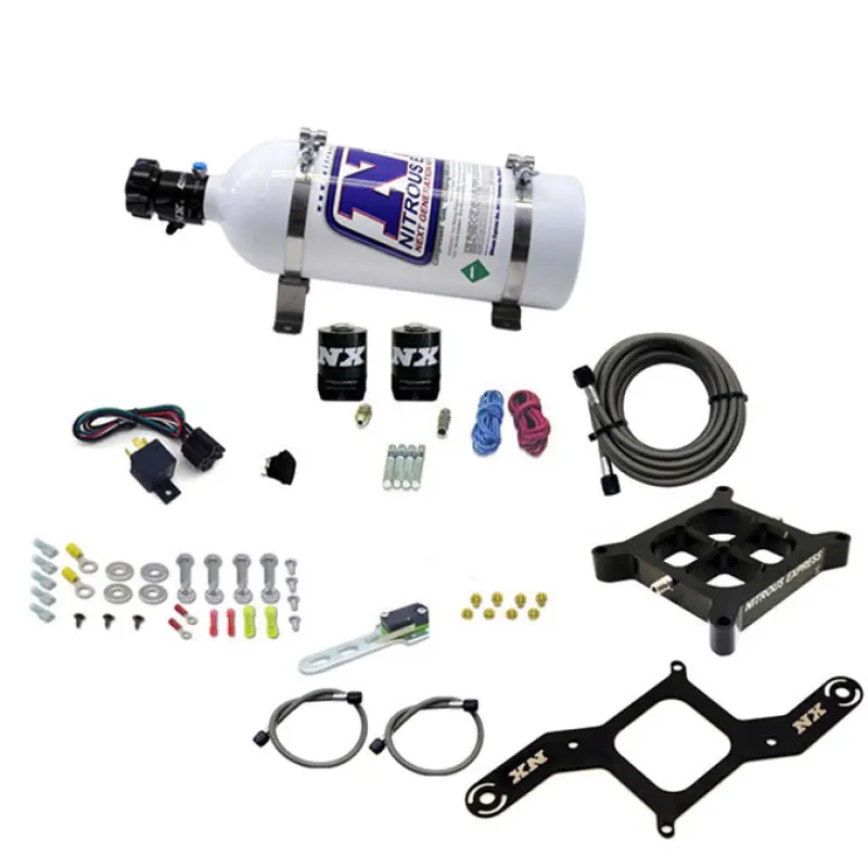 Nitrous Express Covert Crossbar Plate System — Pro Power Nitrous Kit (100–500 Hp, Includes 5-Lb Bottle) 1
