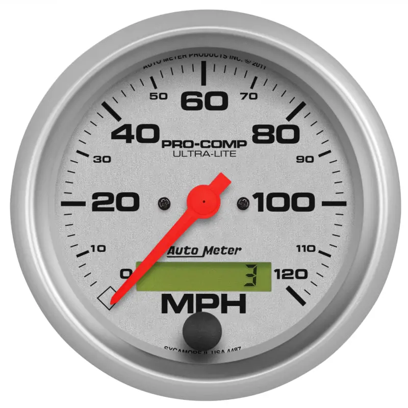 Autometer Ultra-Lite 3-3/8In 120Mph Electrical Speedometer 1