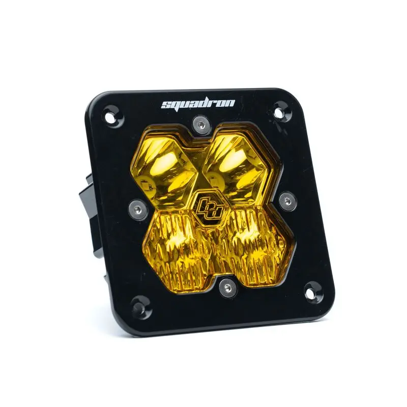 Baja Designs Squadron 2.0 Sport Led Driving Light – Flush-Mount Combo Beam, Baja Amber 1