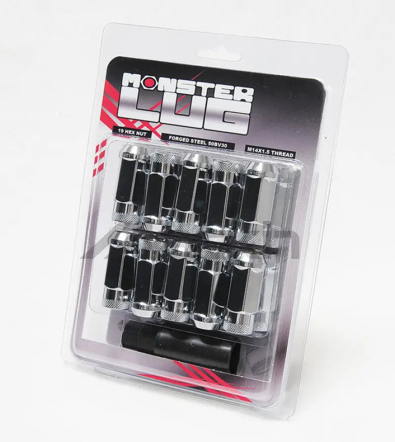 Wheel Mate Chrome Monster-Style Open-End Lug Nuts — 20-Piece Set (12×1.50, 35Mm Length) 1