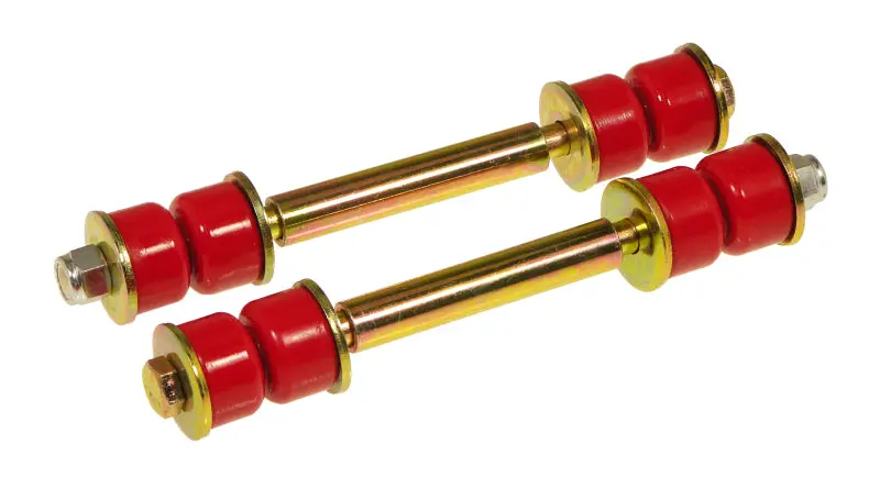 Prothane Universal Adjustable End Link Kit – 4.75″ Mounting Length, Polyurethane Bushings, Red Anodized Hardware 1