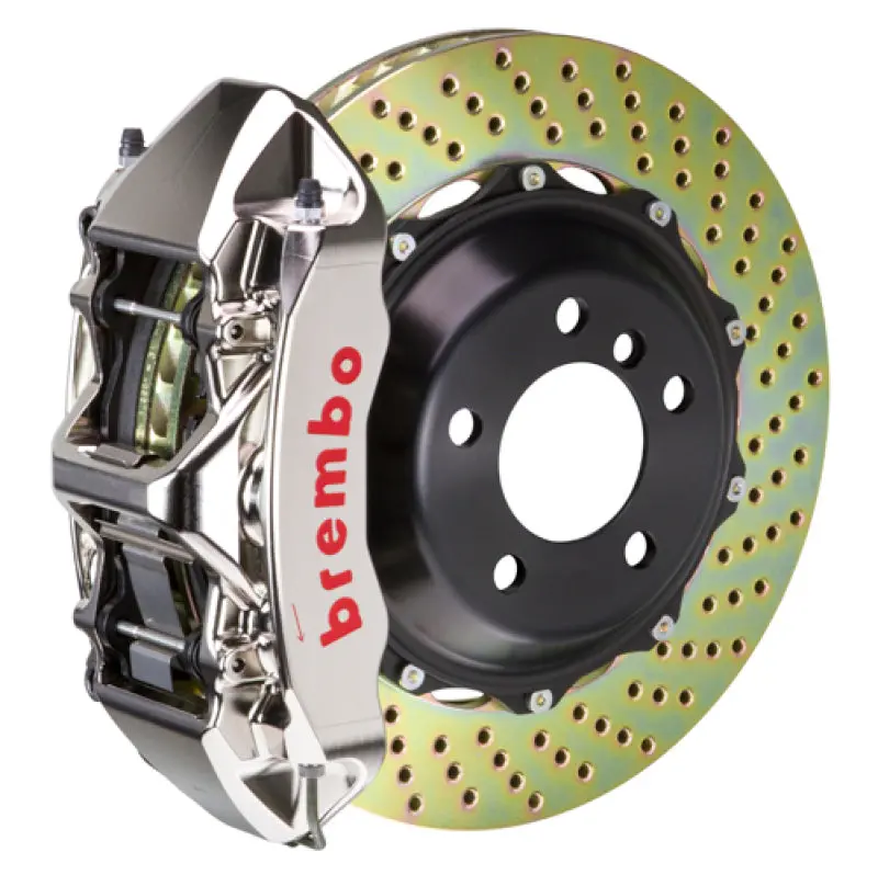 Brembo Gtr Front Big Brake Kit For 1999–2005 Honda S2000 – 6-Piston Calipers, 355X32Mm Two-Piece Drilled Rotors With Nickel Plating 1