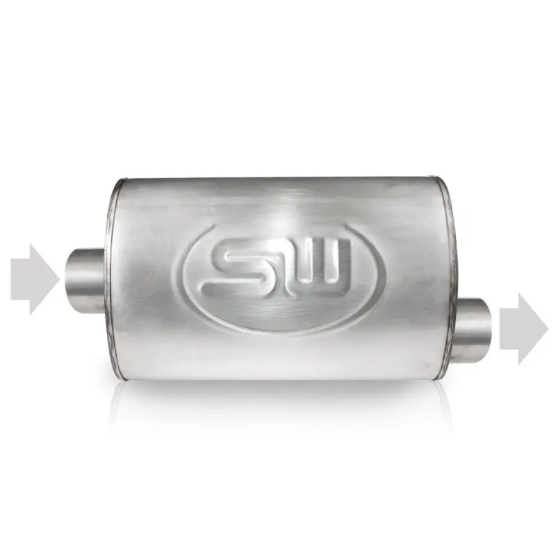 Stainless Works 2.25-Inch Id Center-Inlet / 2.25-Inch Od Offset-Outlet Exhaust Collector – 4X8 Inch 1